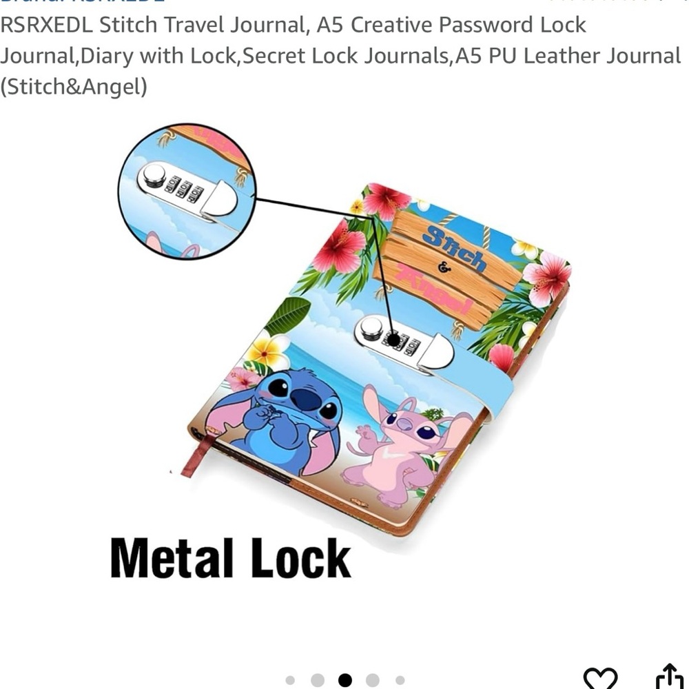 NWT Lilo & Stitch Locking Diary / Password Journal – NEW - Picture 6 of 8